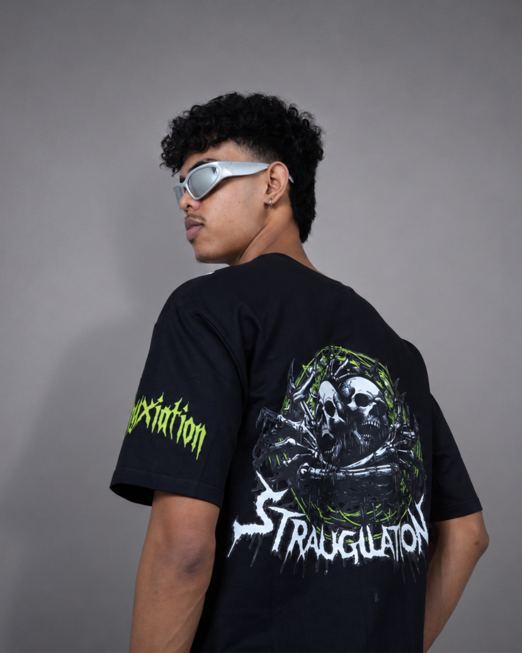 Strangulation Oversized T-Shirt – 240 GSM Drop Shoulder | TNGS Clothing