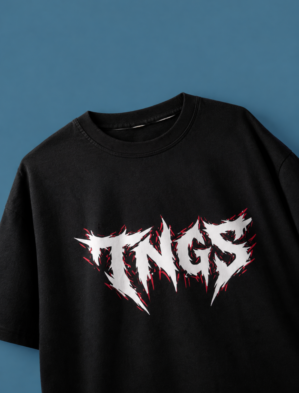 No Eyes Fien Oversized T-Shirt – 180 GSM Drop Shoulder | TNGS Clothing