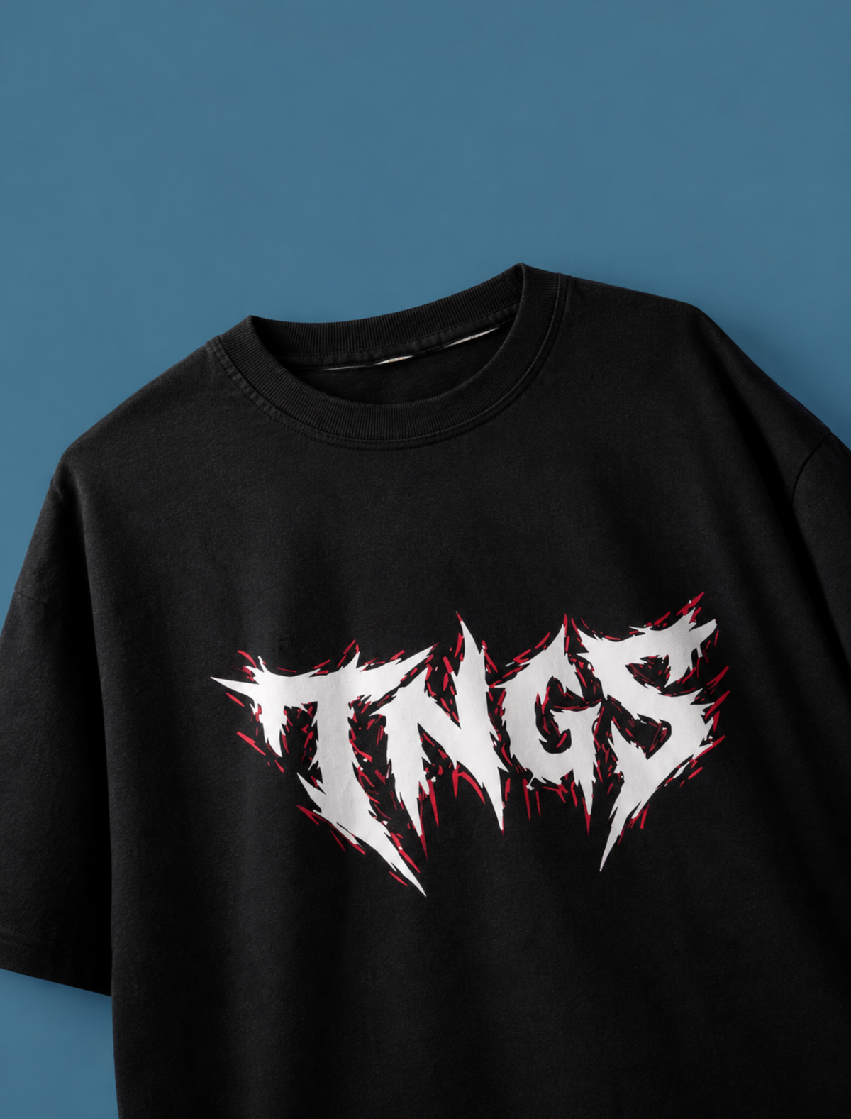 No Eyes Fien Oversized T-Shirt – 180 GSM Drop Shoulder | TNGS Clothing