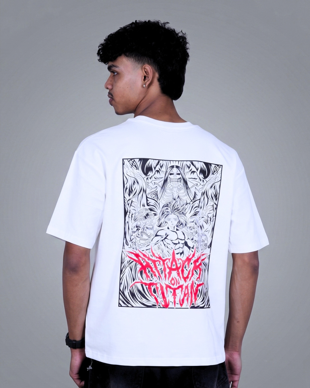 Attack On Titan Oversized T-Shirt – 180 GSM Drop Shoulder | TNGS Clothing