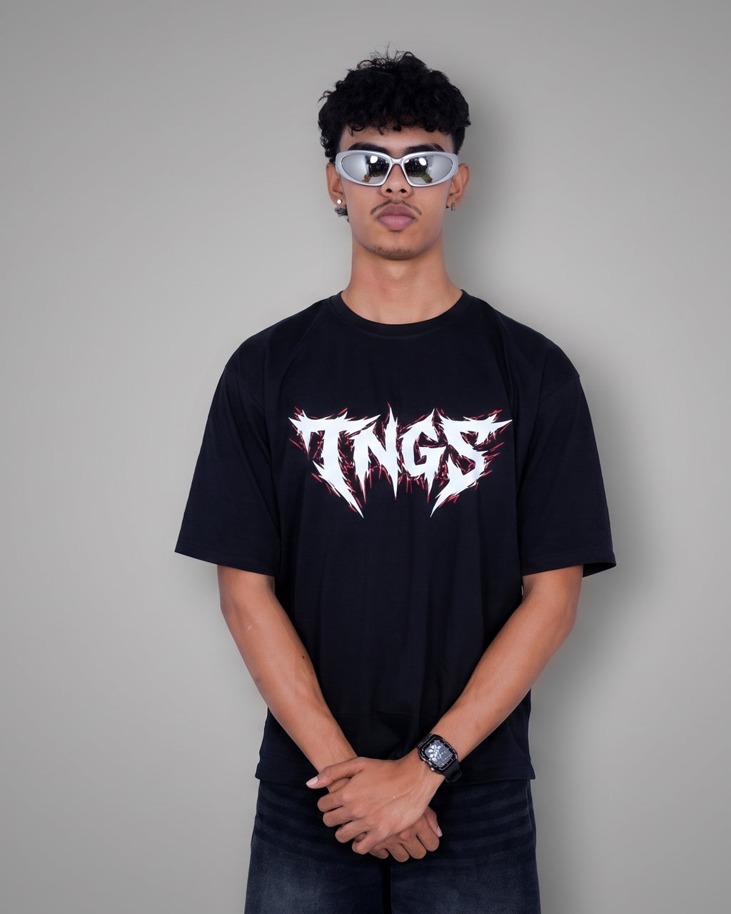 No Eyes Fien Oversized T-Shirt – 180 GSM Drop Shoulder | TNGS Clothing