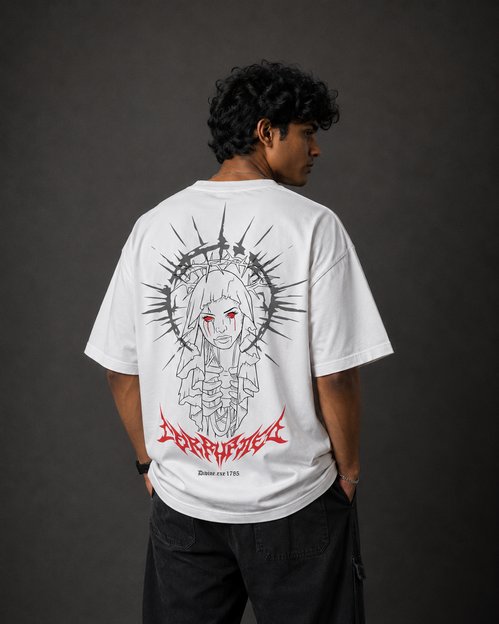 Corrupt Oversized T-Shirt – 180 GSM Drop Shoulder | TNGS Clothing