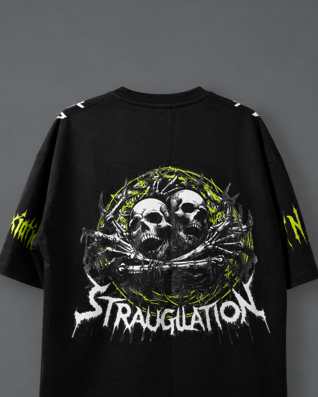 Strangulation Oversized T-Shirt – 240 GSM Drop Shoulder | TNGS Clothing
