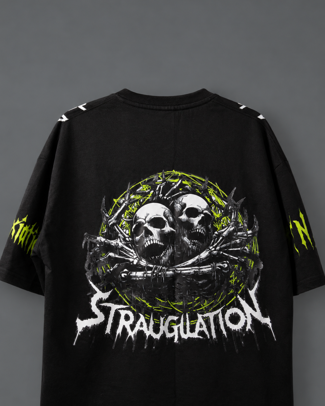 Strangulation Oversized T-Shirt – 240 GSM Drop Shoulder | TNGS Clothing