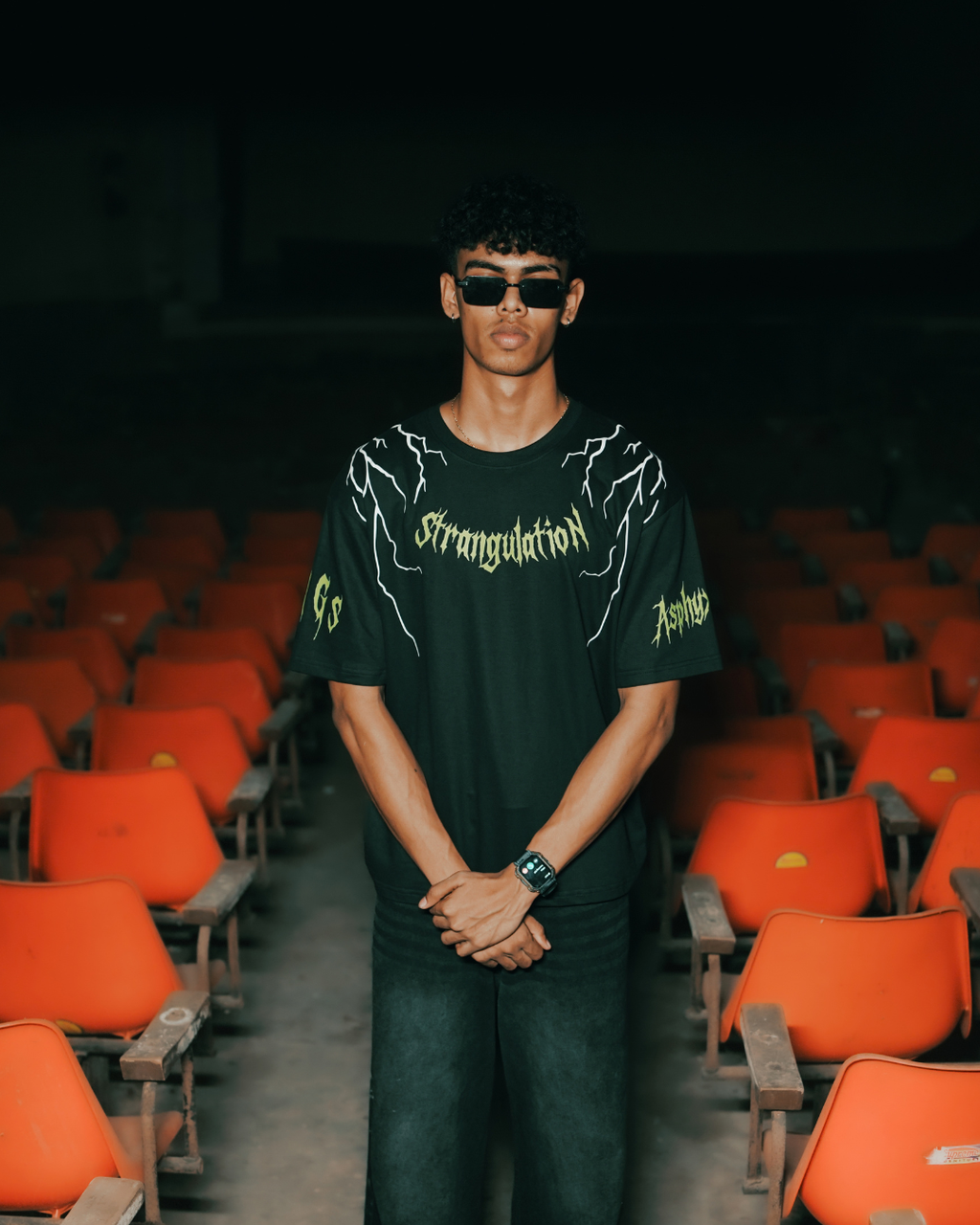 Strangulation Oversized T-Shirt – 240 GSM Drop Shoulder | TNGS Clothing
