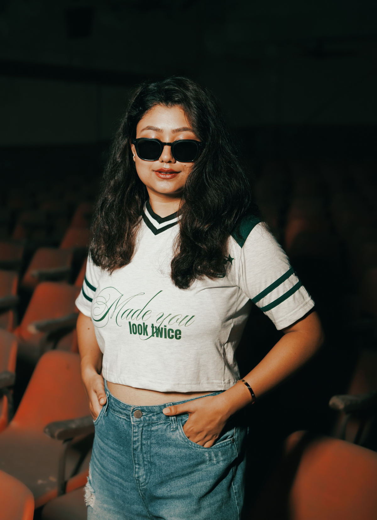 Made You Look Twice Crop Top – 180 GSM Drop Shoulder Jersey | TNGS Clothing