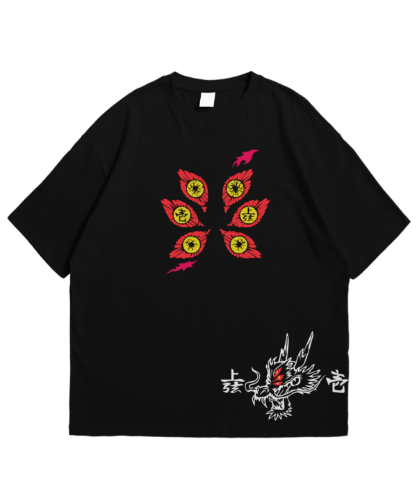 Kokushibo T-Shirt – Demon Slayer Upper Moon 1 Graphic Tee with Samurai Demon Aesthetic - Image 2