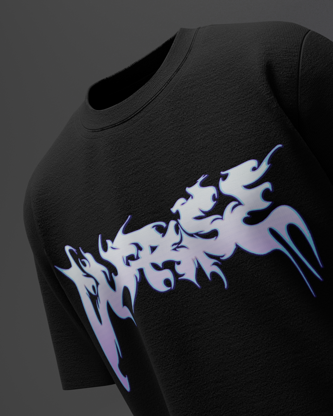 Purple Demon Graphic T Shirt – Flame Streetwear Tee - Image 3