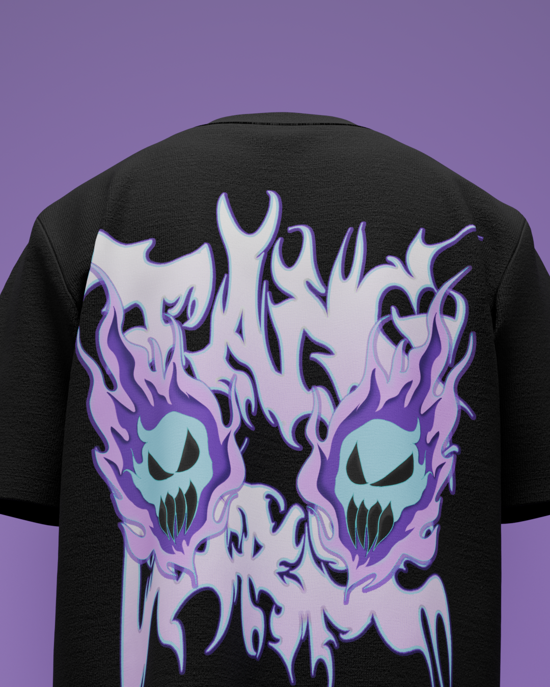 Purple Demon Graphic T Shirt – Flame Streetwear Tee