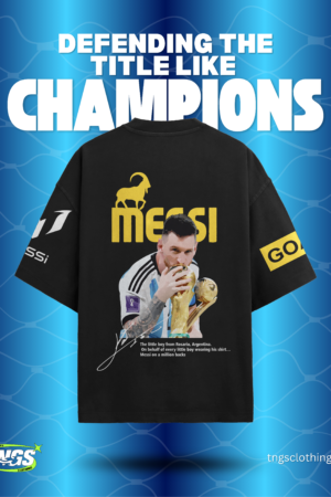Messi GOAT Oversized T-Shirt Messi Graphic Oversized T-Shirt Football Graphic Cotton T-Shirt Premium Messi GOAT Tee Messi Streetwear Oversized T-Shirt