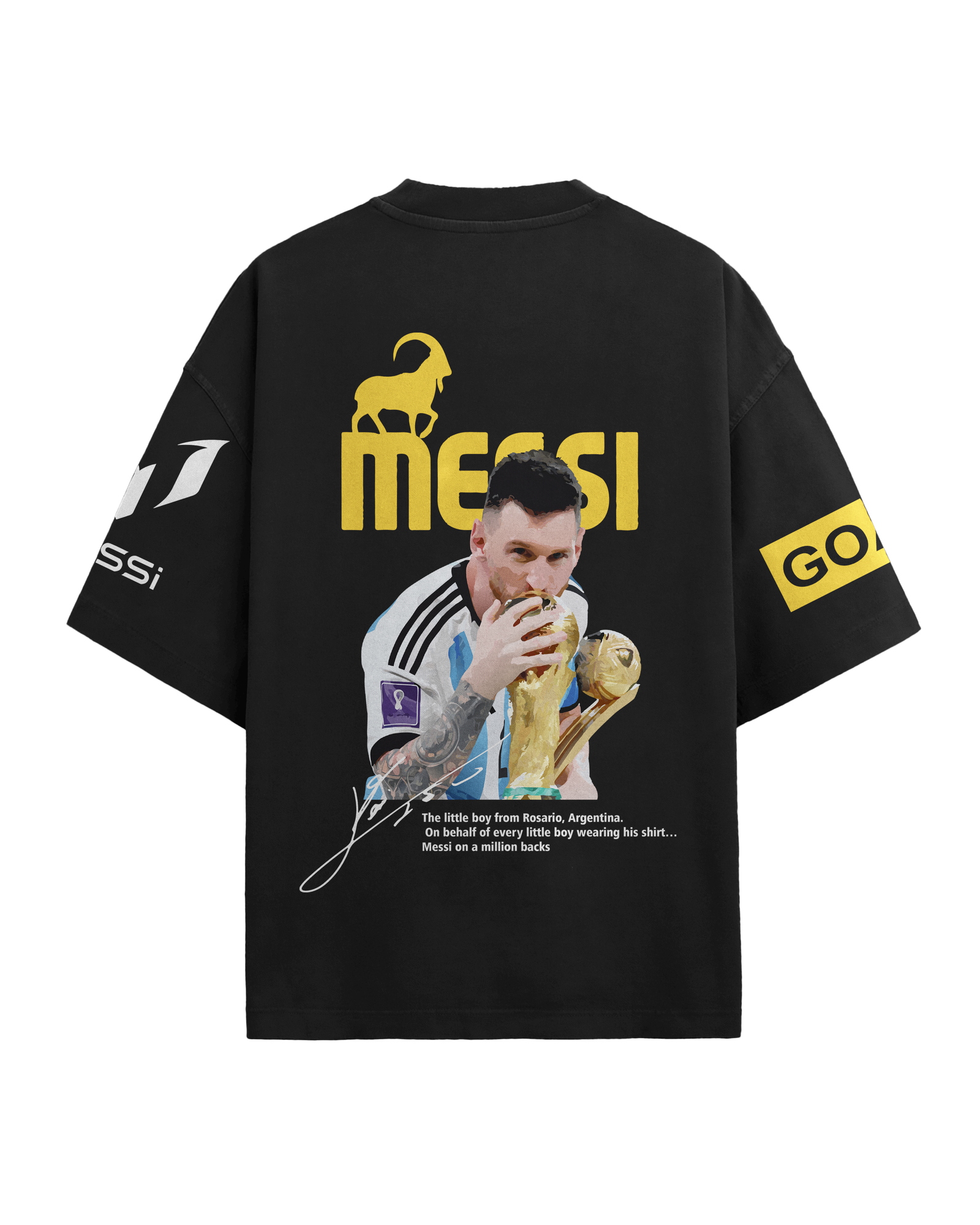 Messi GOAT Oversized T-Shirt | Premium Football Tee - Image 3